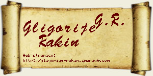 Gligorije Rakin vizit kartica